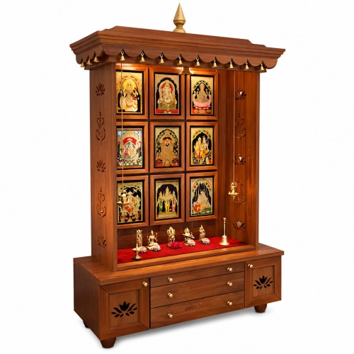 Wooden Pooja Mandir for Home 42-16-68 inches in Australia 3 pooja-mandir