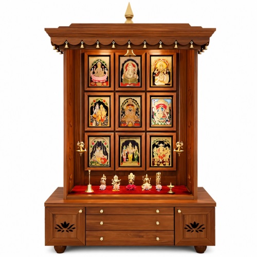Wooden Pooja Mandir for Home 42-16-68 inches in Australia 2 pooja-mandir-for-home
